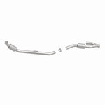 MagnaFlow 24272 hm grade direct-fit catalytic converter, side view of the turntable spin