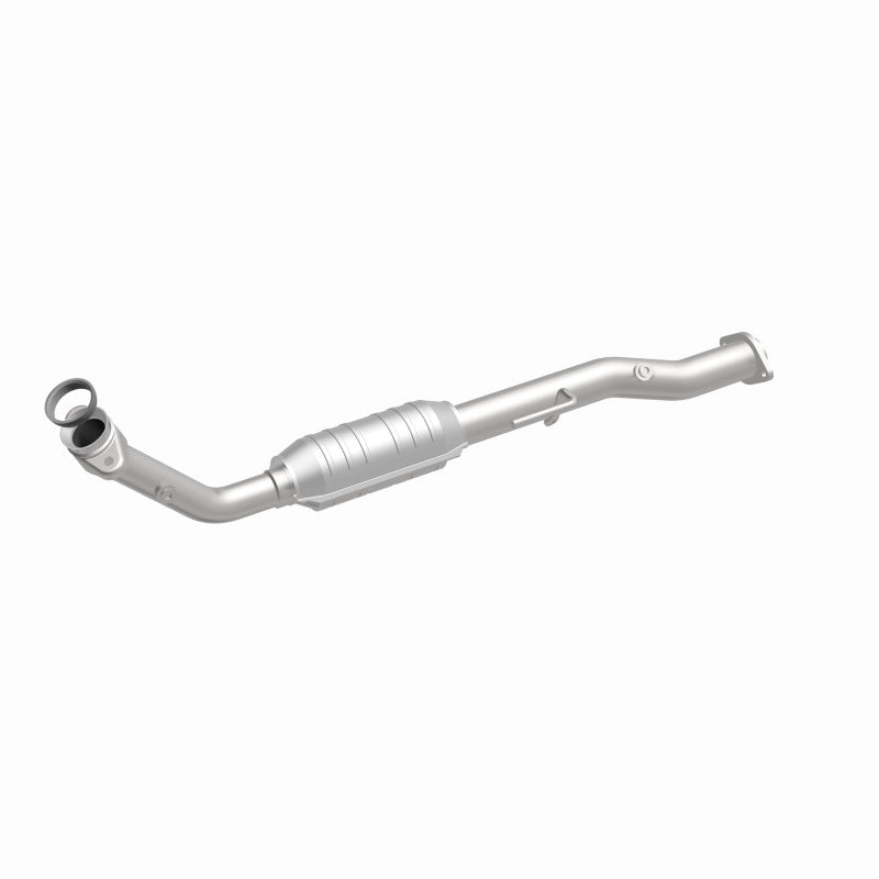MagnaFlow 23389 hm grade direct-fit catalytic converter, front three-quarter view of the turntable spin
