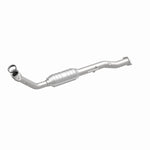 MagnaFlow 23389 hm grade direct-fit catalytic converter, front three-quarter view of the turntable spin