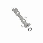 MagnaFlow 52534 oem grade direct-fit catalytic converter, rear three-quarter view of the turntable spin