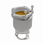 MagnaFlow 50160 hm grade manifold converter, opposite front three-quarter view of the turntable spin