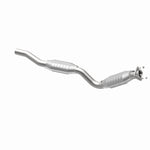 MagnaFlow 49669 oem grade direct-fit catalytic converter, opposite rear three-quarter view of the turntable spin