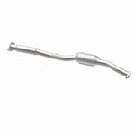 MagnaFlow 22768 epa direct-fit catalytic converter, opposite rear three-quarter view of the turntable spin