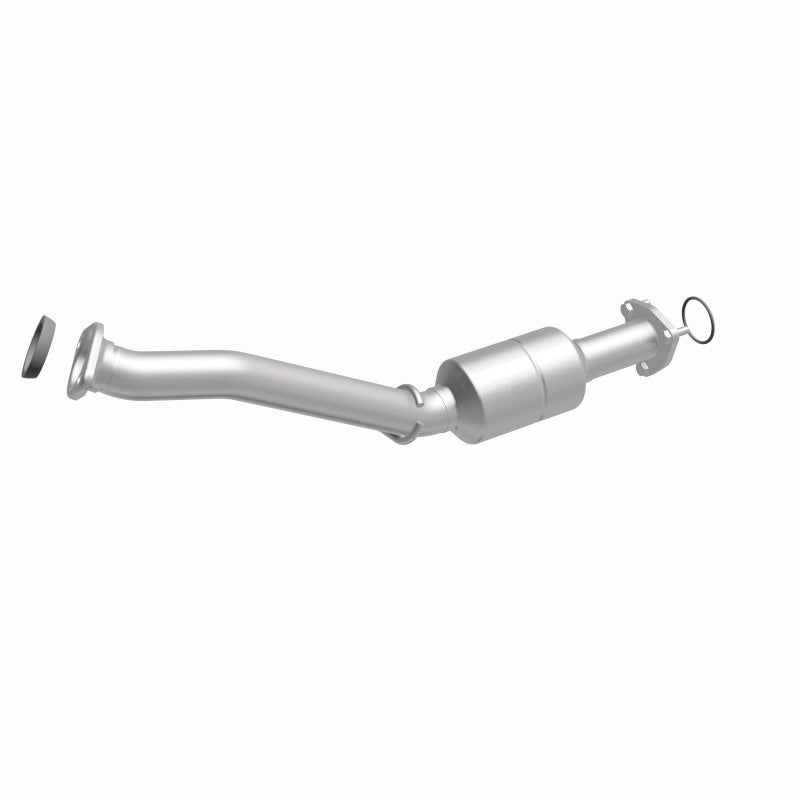 MagnaFlow 52035 oem grade direct-fit catalytic converter, front three-quarter view of the turntable spin