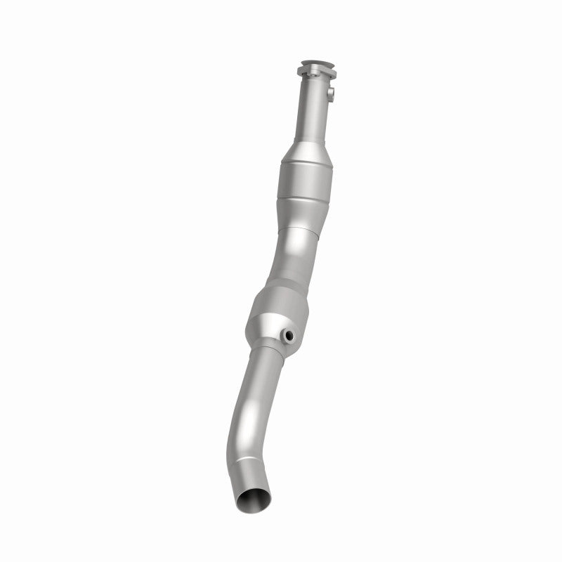MagnaFlow 93687 hm grade direct-fit catalytic converter, side view of the turntable spin