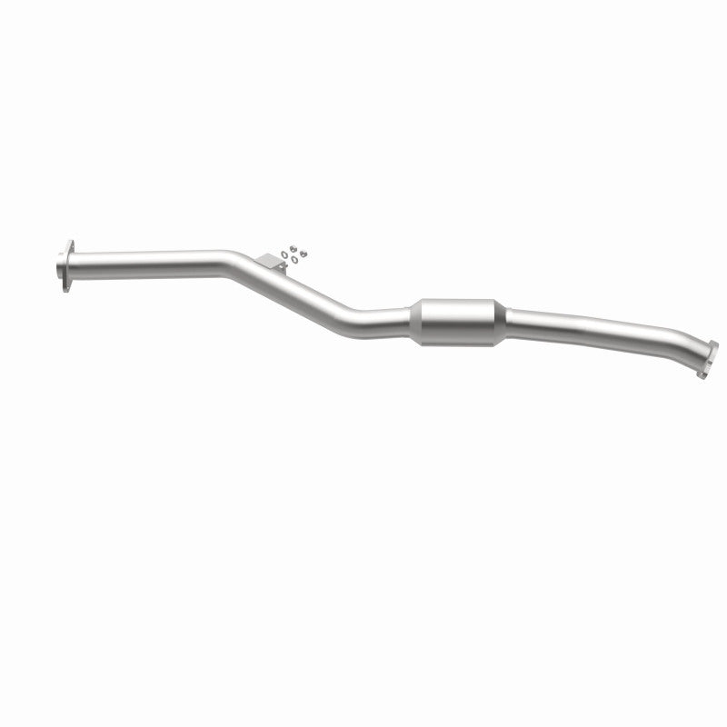 MagnaFlow 52621 oem grade direct-fit catalytic converter, opposite rear three-quarter view of the turntable spin