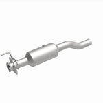 MagnaFlow 280440 oem grade direct-fit catalytic converter, front three-quarter view of the turntable spin