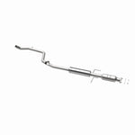 MagnaFlow 24886 hm grade direct-fit catalytic converter, opposite rear three-quarter view of the turntable spin