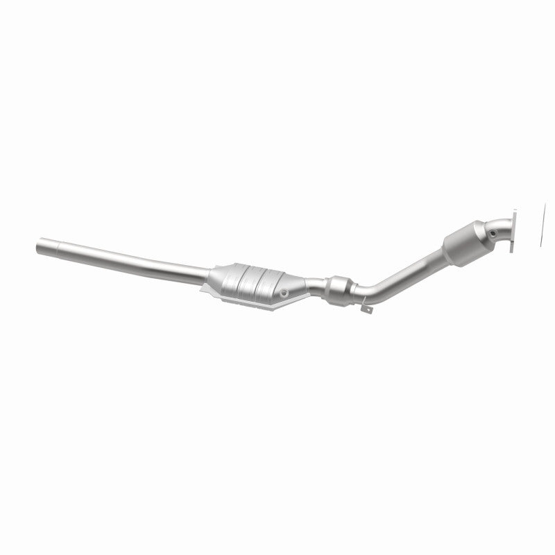 MagnaFlow 49913 oem grade direct-fit catalytic converter, opposite rear three-quarter view of the turntable spin