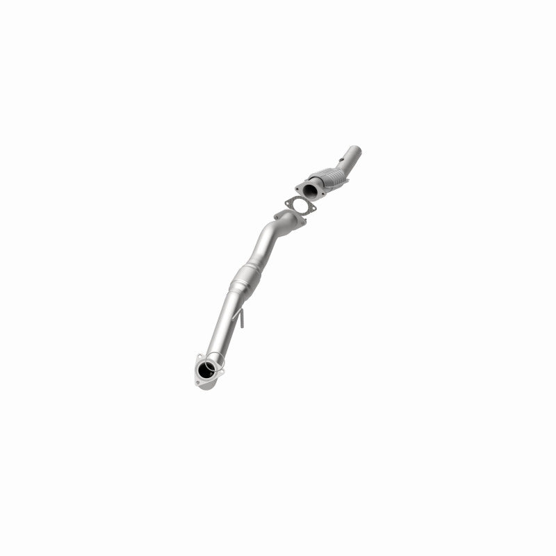 MagnaFlow 93623 hm grade direct-fit catalytic converter, opposite rear three-quarter view of the turntable spin