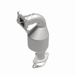 MagnaFlow 52185 oem grade direct-fit catalytic converter, front three-quarter view of the turntable spin