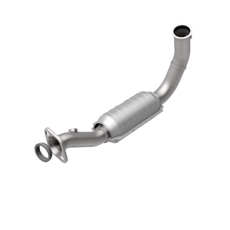 MagnaFlow 93383 hm grade direct-fit catalytic converter, rear view of the turntable spin