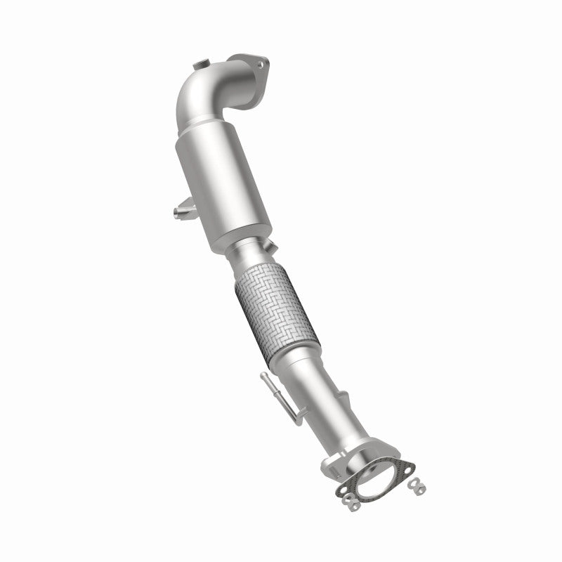 MagnaFlow 280030 oem grade direct-fit catalytic converter, opposite rear three-quarter view of the turntable spin