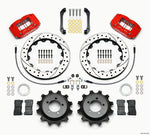 Wilwood Dynapro Radial Rear Kit 12.88in Drilled Red 2006-2007 Subaru WRX w/Lines