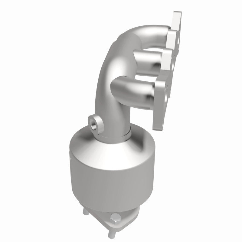 MagnaFlow 452026 carb manifold converter, side view of the turntable spin