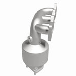 MagnaFlow 452026 carb manifold converter, side view of the turntable spin