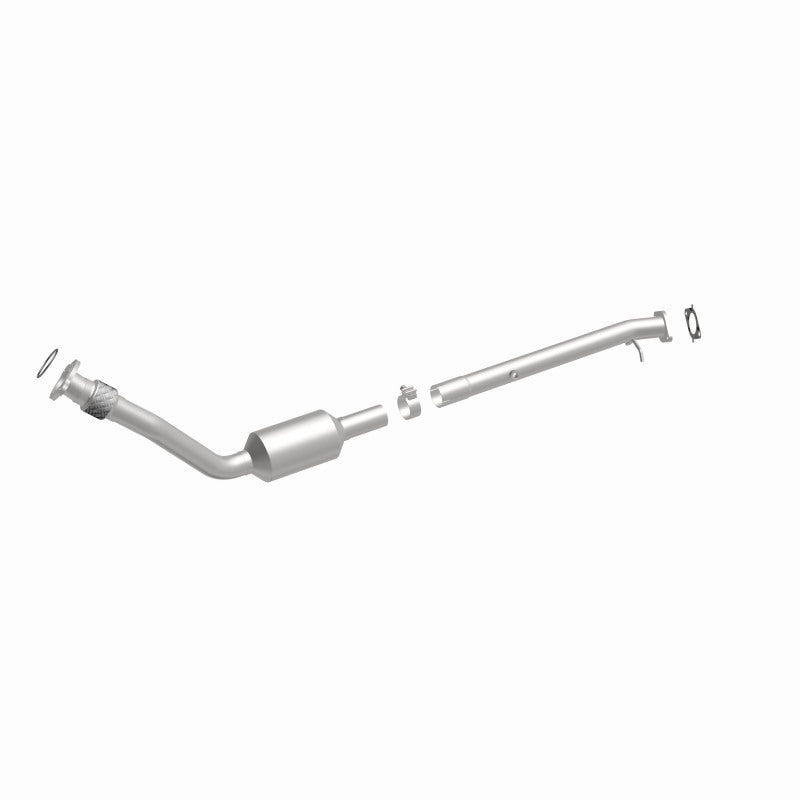 MagnaFlow 4451208 carb direct-fit catalytic converter, front three-quarter view of the turntable spin