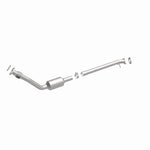 MagnaFlow 4451208 carb direct-fit catalytic converter, front three-quarter view of the turntable spin