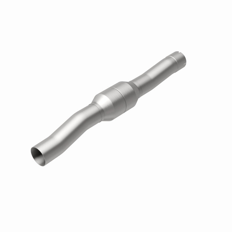 MagnaFlow 60521 oem grade direct-fit catalytic converter, rear view of the turntable spin