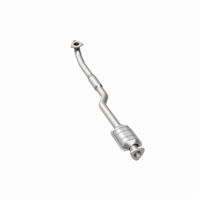 MagnaFlow 51619 oem grade direct-fit catalytic converter, rear three-quarter view of the turntable spin
