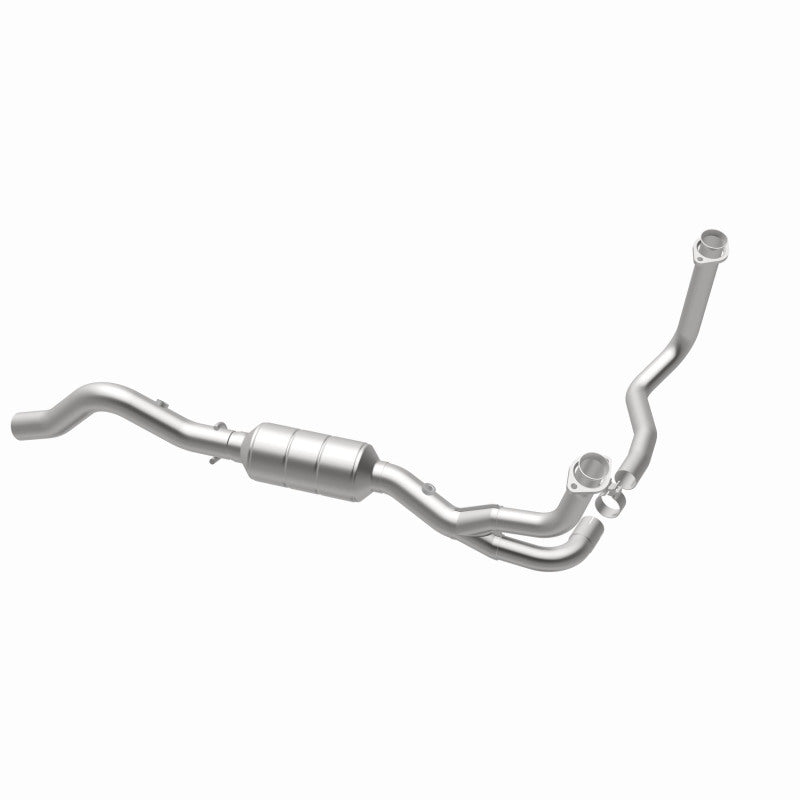 MagnaFlow 49473 oem grade direct-fit catalytic converter, opposite rear three-quarter view of the turntable spin
