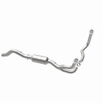 MagnaFlow 49473 oem grade direct-fit catalytic converter, opposite rear three-quarter view of the turntable spin