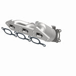 MagnaFlow 23213 hm grade manifold converter, opposite front three-quarter view of the turntable spin