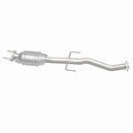 MagnaFlow 441672 carb direct-fit catalytic converter, side view of the turntable spin