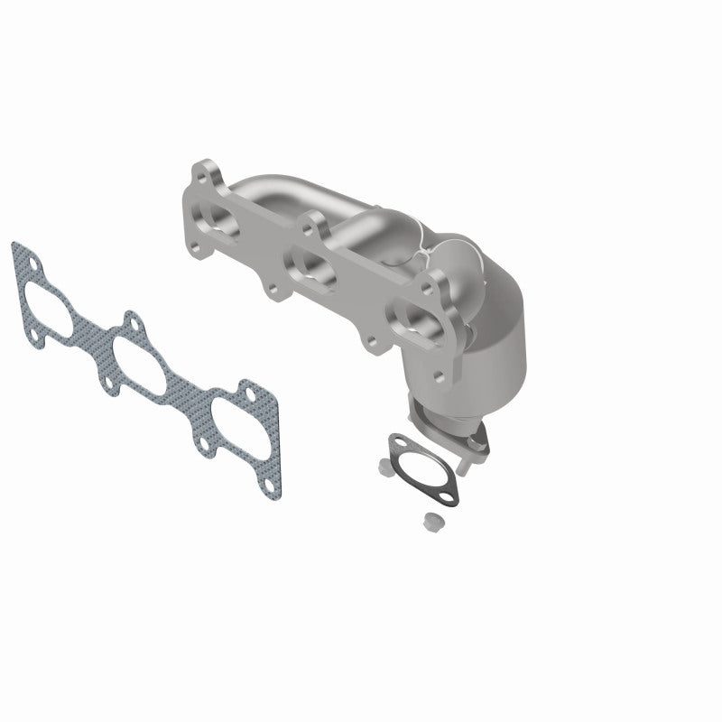 MagnaFlow 49273 oem grade manifold converter, rear view of the turntable spin