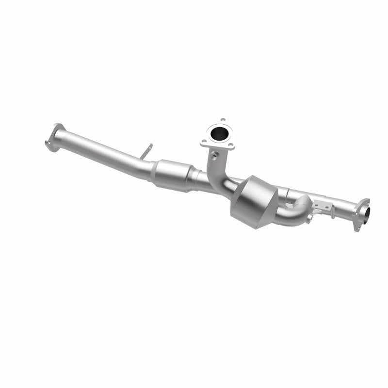 MagnaFlow 24405 hm grade direct-fit catalytic converter, opposite rear three-quarter view of the turntable spin