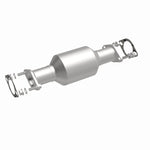 MagnaFlow 5491924 carb direct-fit catalytic converter, front three-quarter view of the turntable spin
