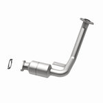 MagnaFlow 49511 oem grade direct-fit catalytic converter, opposite rear three-quarter view of the turntable spin