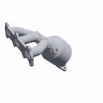 MagnaFlow 49302 oem grade manifold converter, front three-quarter view of the turntable spin
