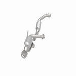 MagnaFlow 444034 carb direct-fit catalytic converter, side view of the turntable spin