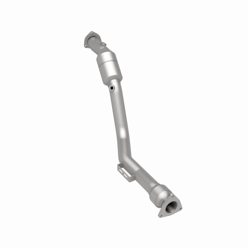 MagnaFlow 49876 oem grade direct-fit catalytic converter, rear three-quarter view of the turntable spin