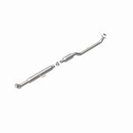 MagnaFlow 5571095 carb direct-fit catalytic converter, rear view of the turntable spin