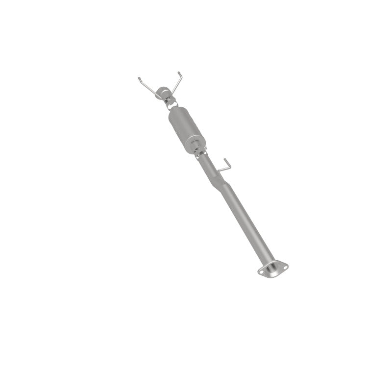 MagnaFlow 17147 cat-back exhaust, rear three-quarter view of the turntable spin