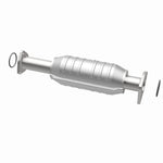 MagnaFlow 49026 oem grade direct-fit catalytic converter, opposite rear three-quarter view of the turntable spin