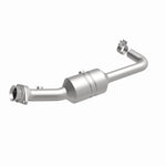 MagnaFlow 52157 oem grade direct-fit catalytic converter, front three-quarter view of the turntable spin