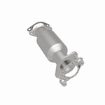 MagnaFlow 52644 oem grade direct-fit catalytic converter, rear three-quarter view of the turntable spin
