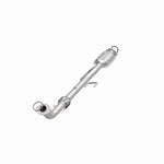 MagnaFlow 24435 hm grade direct-fit catalytic converter, opposite front three-quarter view of the turntable spin