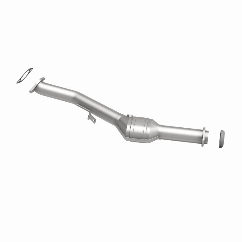 MagnaFlow 24827 hm grade direct-fit catalytic converter, side view of the turntable spin