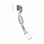 MagnaFlow 452298 carb manifold converter, rear three-quarter view of the turntable spin