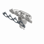MagnaFlow 50655 hm grade manifold converter, rear view of the turntable spin