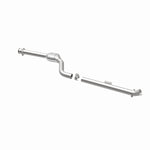 MagnaFlow 24276 hm grade direct-fit catalytic converter, opposite rear three-quarter view of the turntable spin