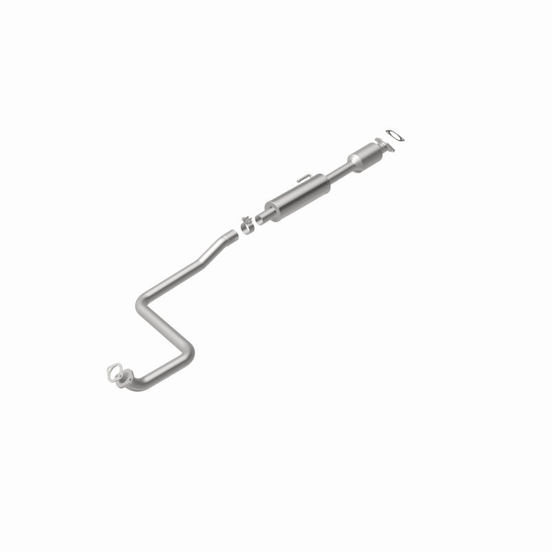 MagnaFlow 280039 oem grade direct-fit catalytic converter, rear view of the turntable spin