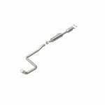 MagnaFlow 280039 oem grade direct-fit catalytic converter, rear view of the turntable spin