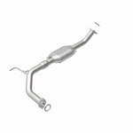 MagnaFlow 49592 oem grade direct-fit catalytic converter, rear view of the turntable spin