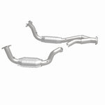 MagnaFlow 49580 oem grade direct-fit catalytic converter, side view of the turntable spin
