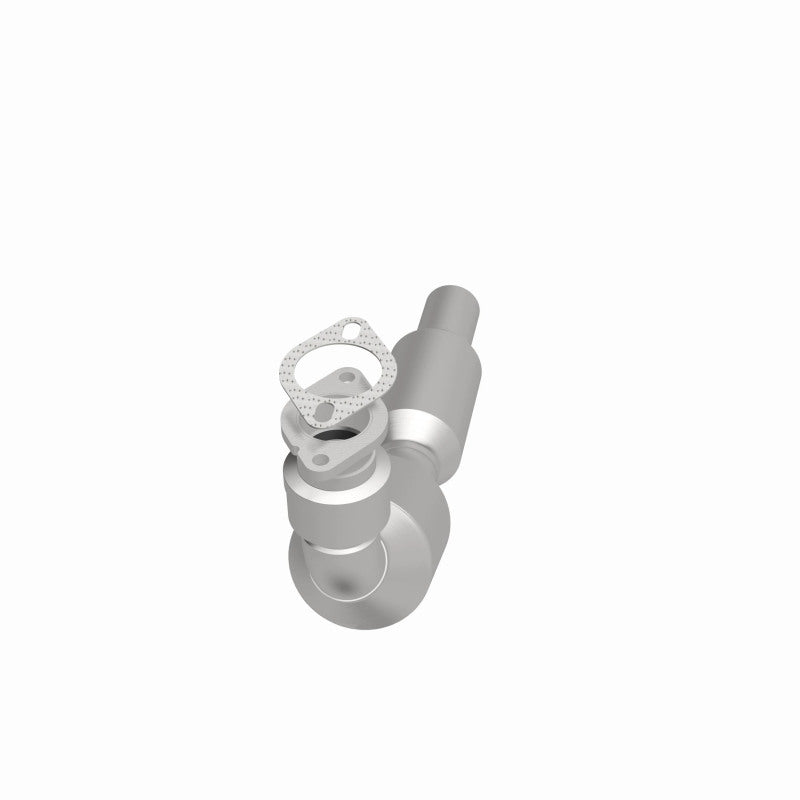 MagnaFlow 49938 oem grade direct-fit catalytic converter, side view of the turntable spin